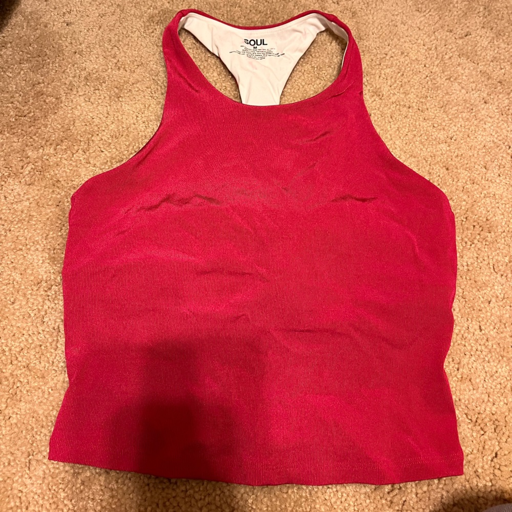 Soul by SoulCycle Magenta Tank Sports Bra